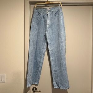 Zara wide leg linen denim